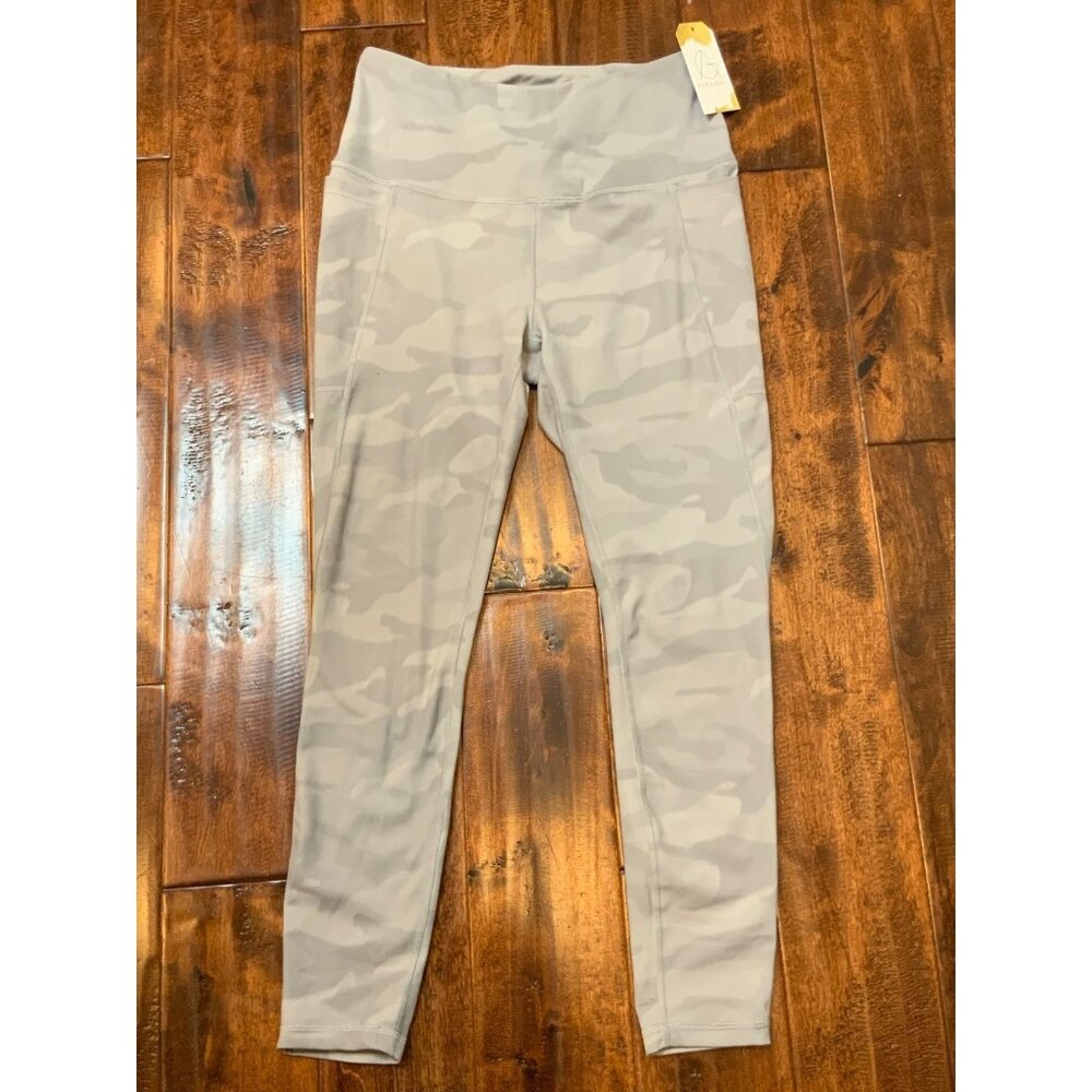 Spyder Gray Camouflage Athletic Yoga Leggings,  Size M